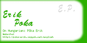 erik poka business card